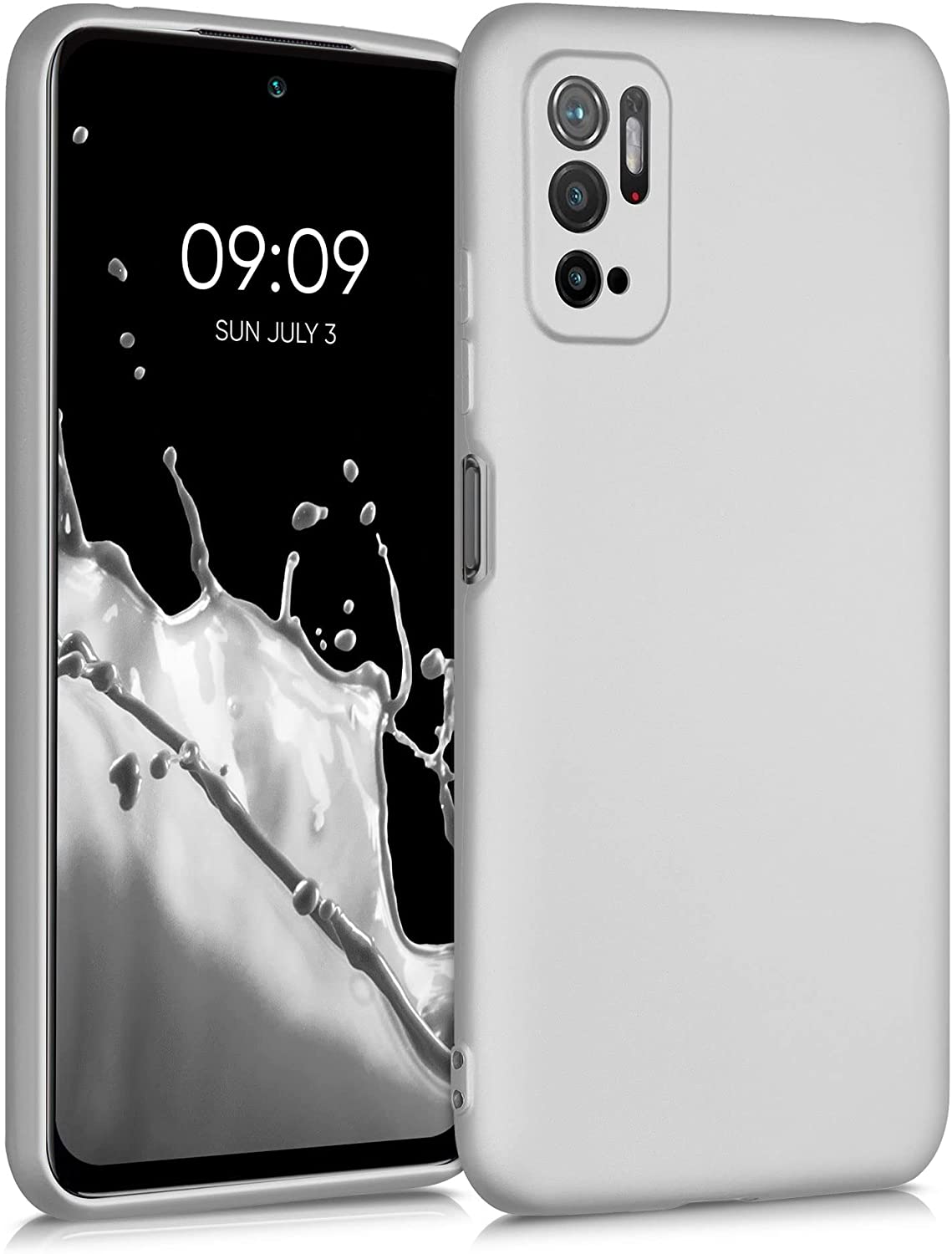 KW Xiaomi Poco M3 Pro 5G Θήκη Σιλικόνης TPU - Metallic Silver - 55364.67