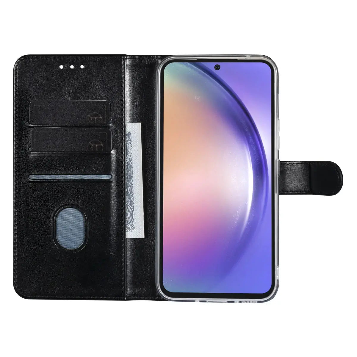 Tuniq Samsung Galaxy A54 5G - Θήκη Πορτοφόλι Stand από Δερματίνη - Μαύρη