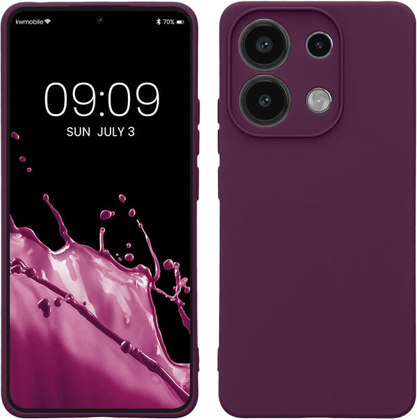 KW Xiaomi Redmi Note 13 4G λεπτή Θήκη Σιλικόνης Rubberized TPU - Bordeaux Purple