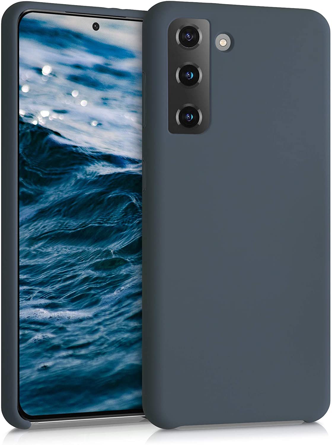 KW Samsung Galaxy S21 Θήκη Σιλικόνης Rubber TPU - Slate Grey - 54056.202