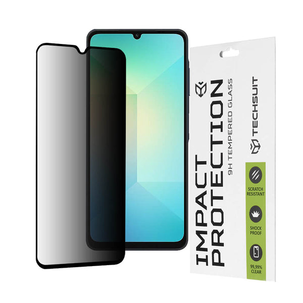 Techsuit Samsung Galaxy A26 5G 9H 111D Privacy 0.33mm Full Screen Full Glue Tempered Glass Αντιχαρακτικό Γυαλί Οθόνης - Black