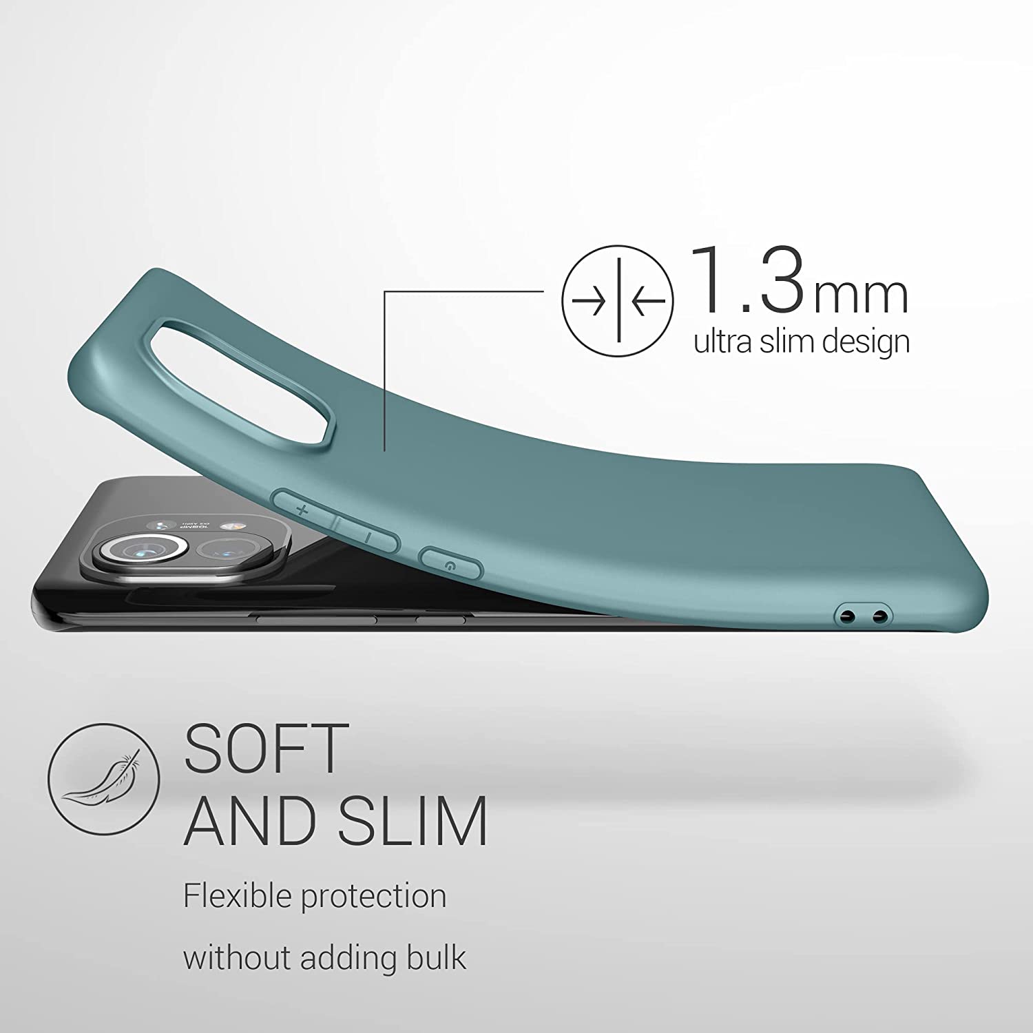 KW Xiaomi Mi 11 Θήκη Σιλικόνης TPU - Arctic Blue - 54188.207