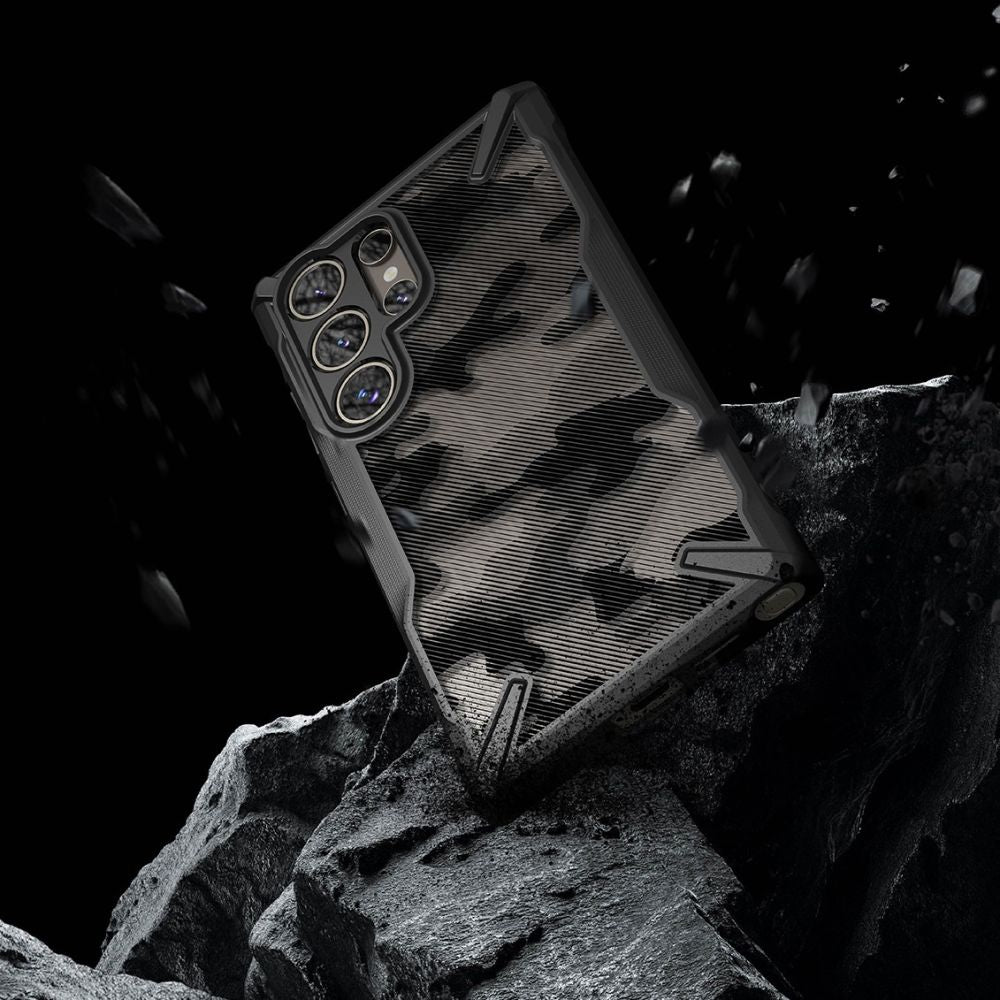 Ringke Samsung Galaxy S24 Ultra Fusion X Σκληρή Θήκη με Πλαίσιο Σιλικόνης - Camo Black