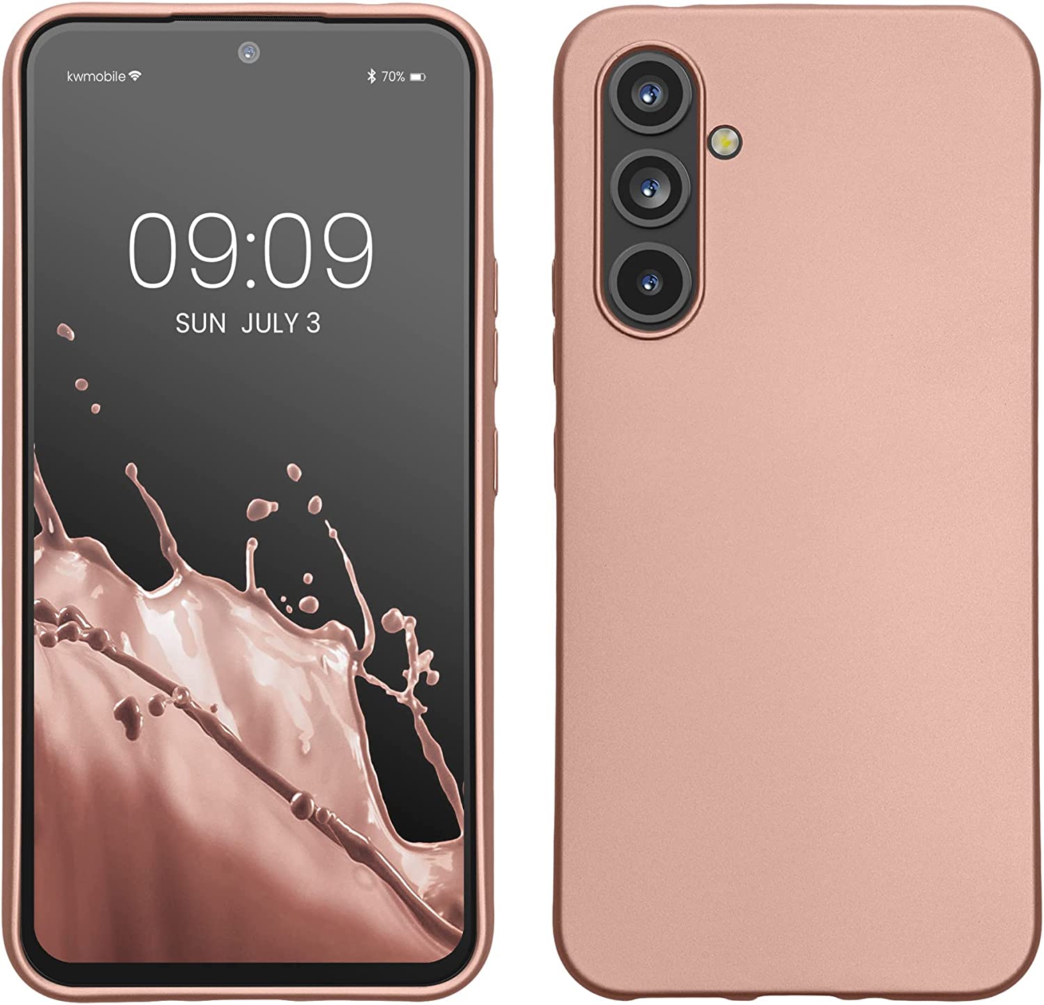 KW Samsung Galaxy A54 5G Θήκη Σιλικόνης TPU - Metallic Rose Gold - 60797.31