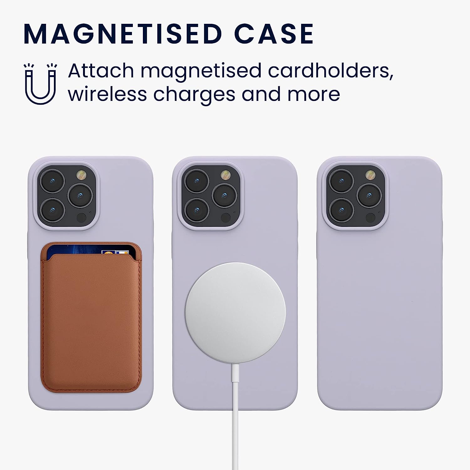 KW iPhone 14 Pro Max Θήκη Σιλικόνης Rubber TPU με MagSafe - Light Lavender - 60994.139
