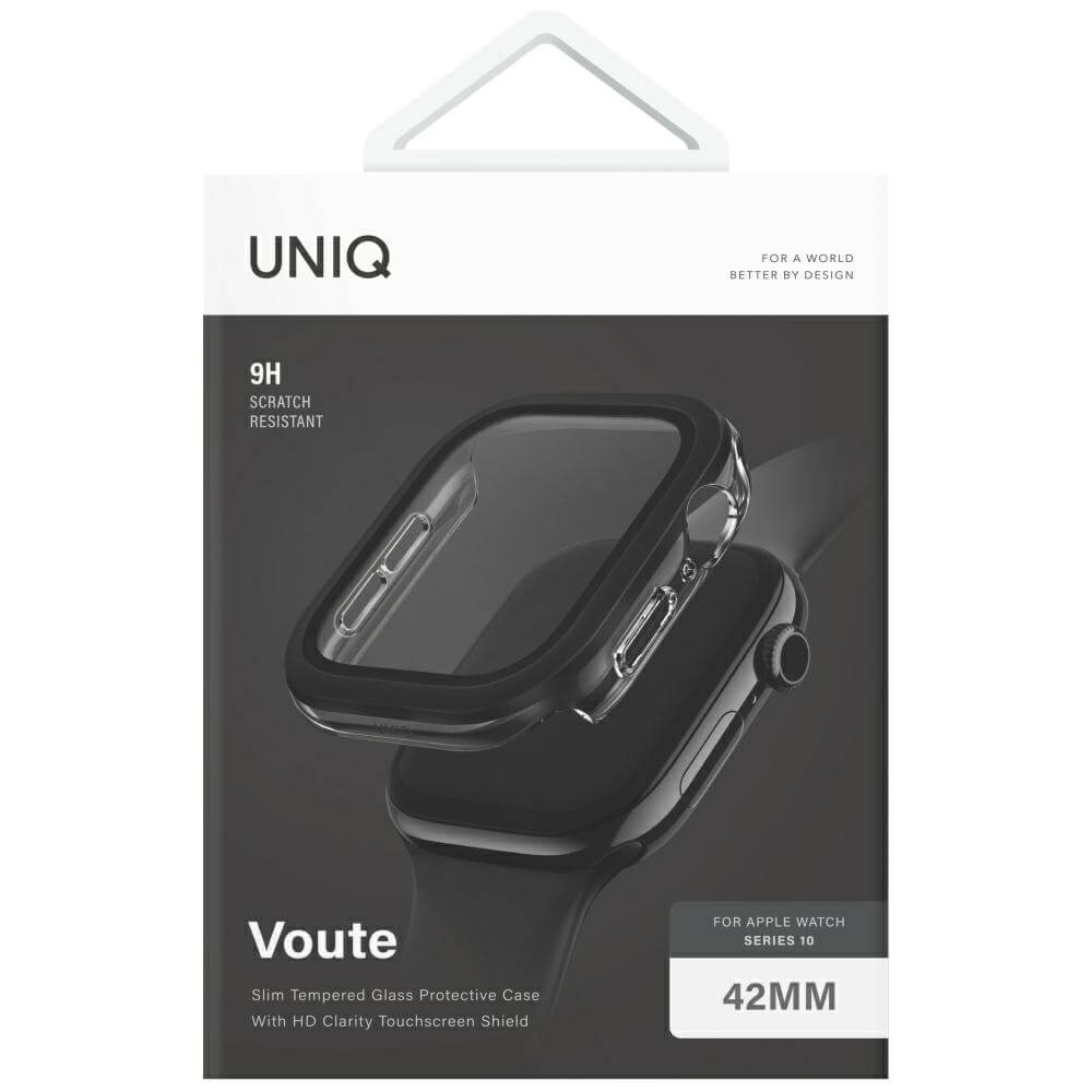 Uniq Θήκη Apple Watch 10/11 - 42mm Voute με Προστασία Οθόνης - Black