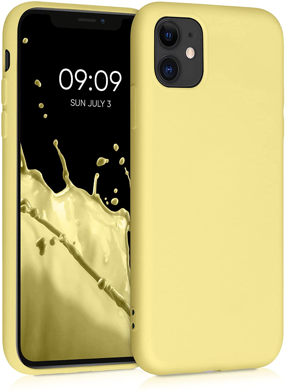 KW iPhone 11 Θήκη Σιλικόνης Rubberized TPU - Mellow Yellow - 50791.216