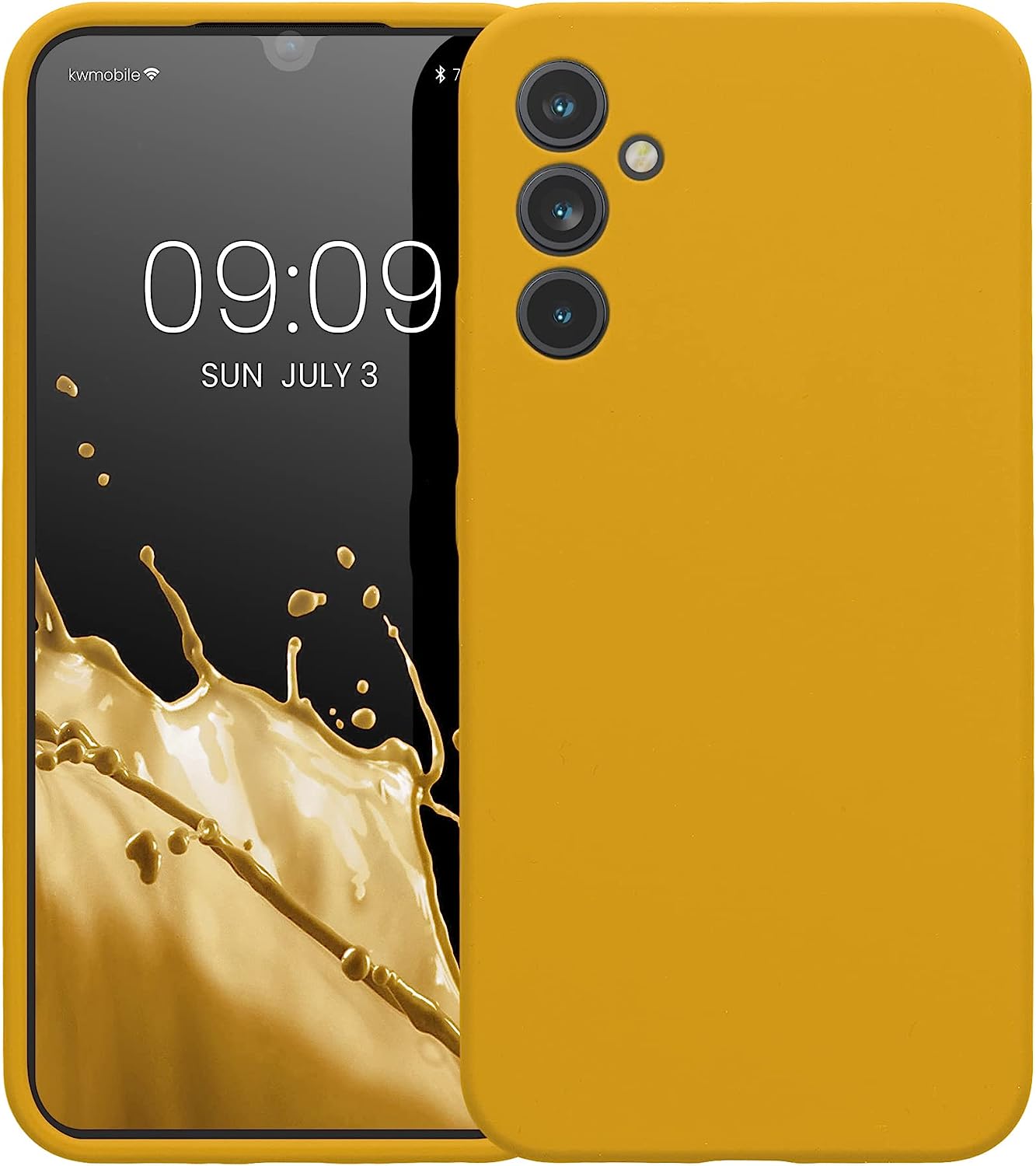 KW Samsung Galaxy A34 5G Θήκη Σιλικόνης Rubber TPU - Honey Yellow - 60807.143