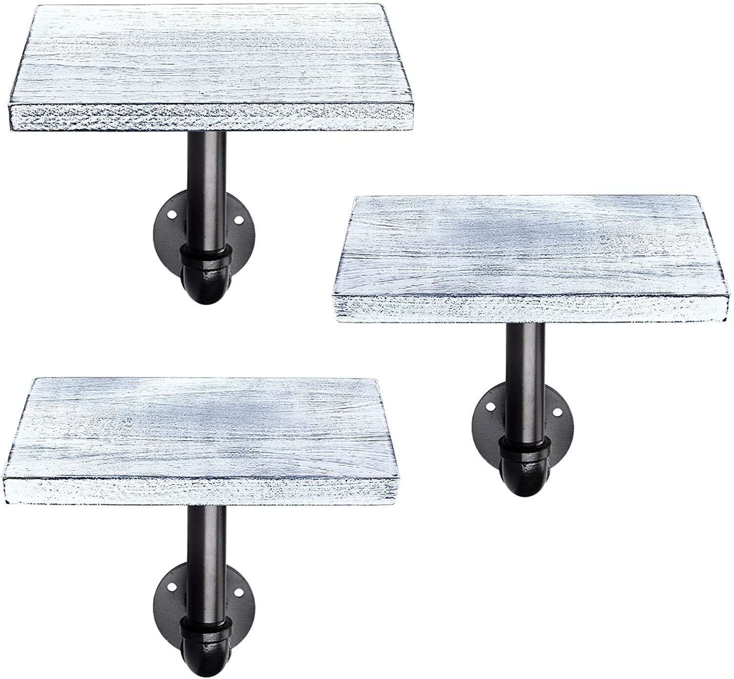 Navaris Σετ 3 Ράφια με Βάση - White - 50683.1.02