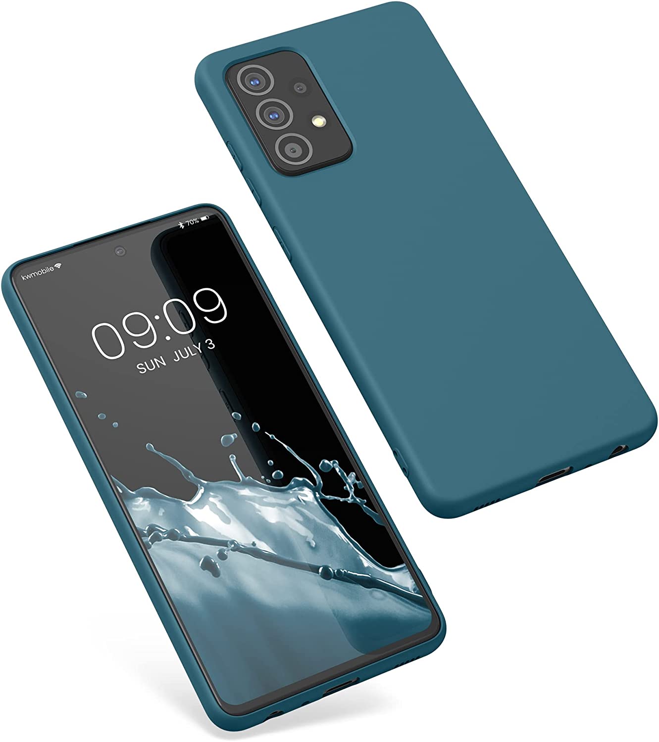 KW Samsung Galaxy A52 / A52 5G / A52s 5G Θήκη Σιλικόνης Rubberized TPU - Petrol Matte - 56680.57