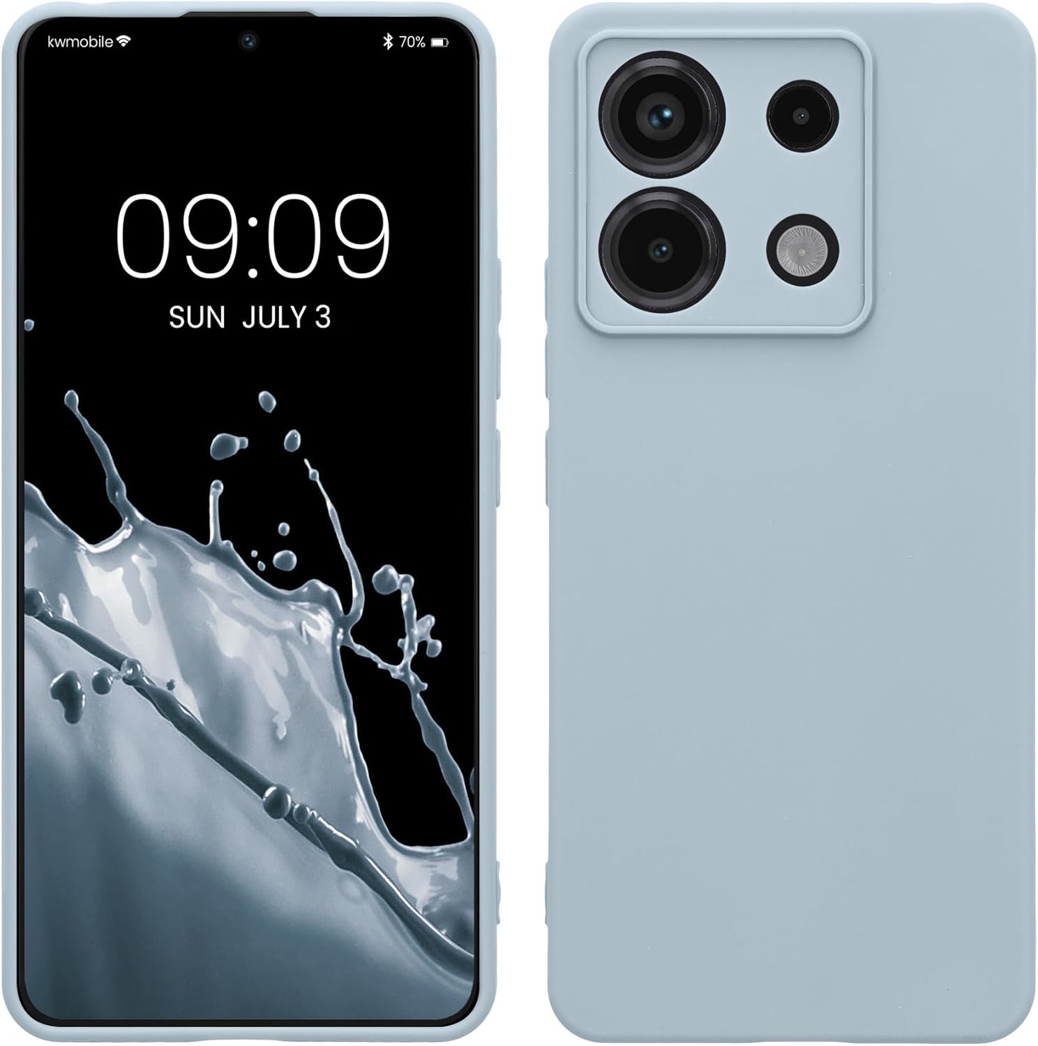 KW Xiaomi Redmi Note 13 Pro 5G / Poco X6 5G Θήκη Σιλικόνης TPU - Matte Light Blue