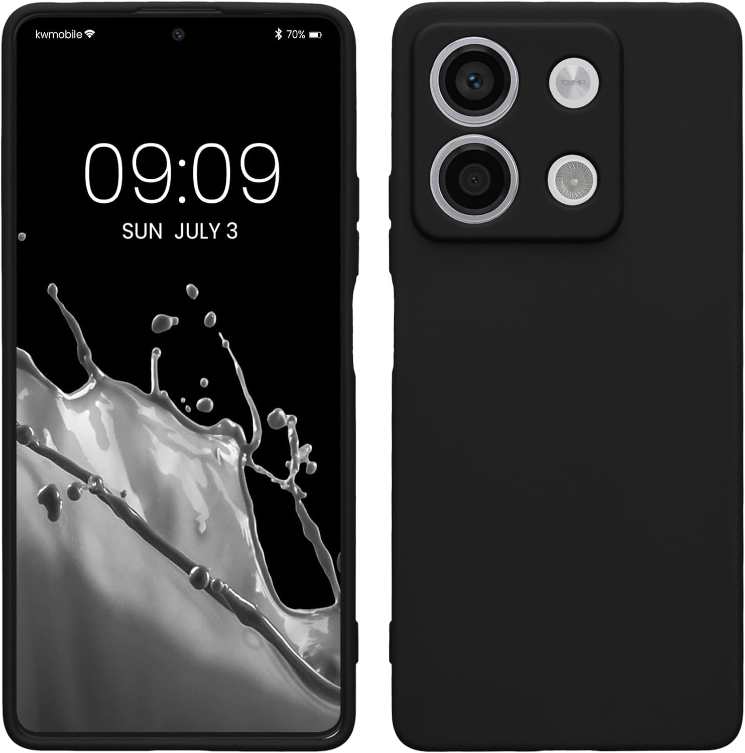 KW Xiaomi Redmi Note 13 5G Θήκη Σιλικόνης TPU - Matte Black - KWM000020LK001C