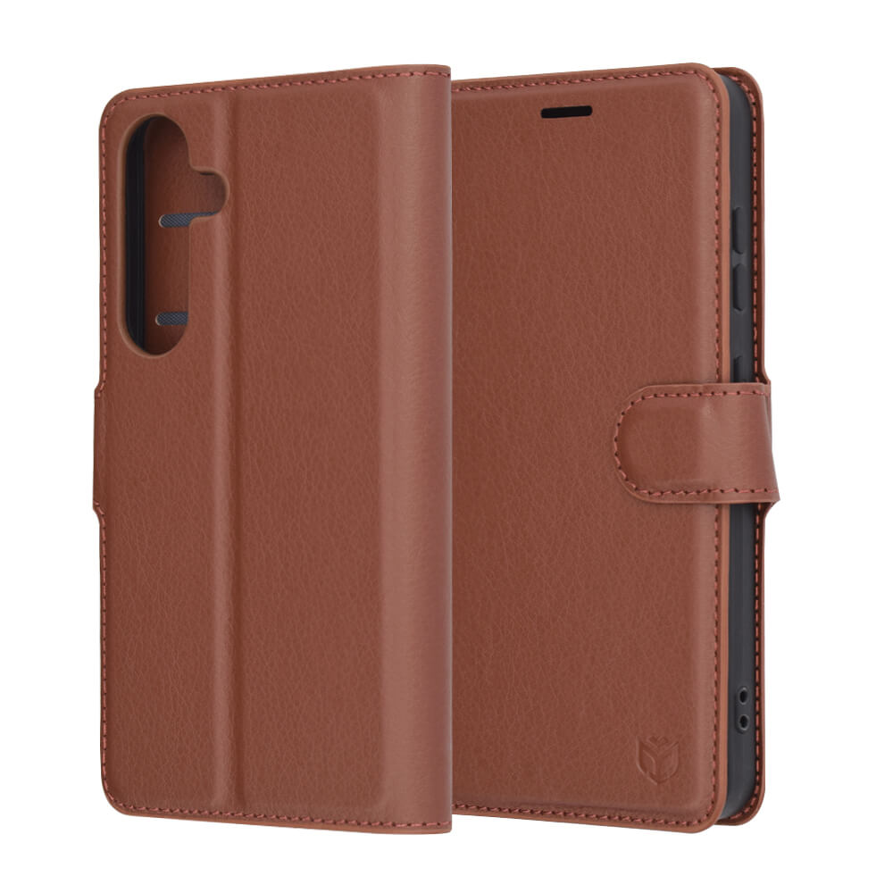 Techsuit Samsung Galaxy S25 - Leather Folio - Θήκη Πορτοφόλι από Δερματίνη με Stand - Brown