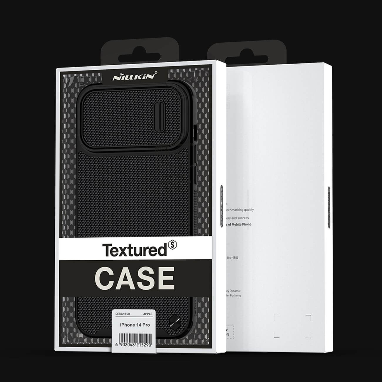 Nillkin iPhone 14 Pro Textured S Case Σκληρή Θήκη με Πλαίσιο Σιλικόνης και Κάλυμμα για την Κάμερα - Black