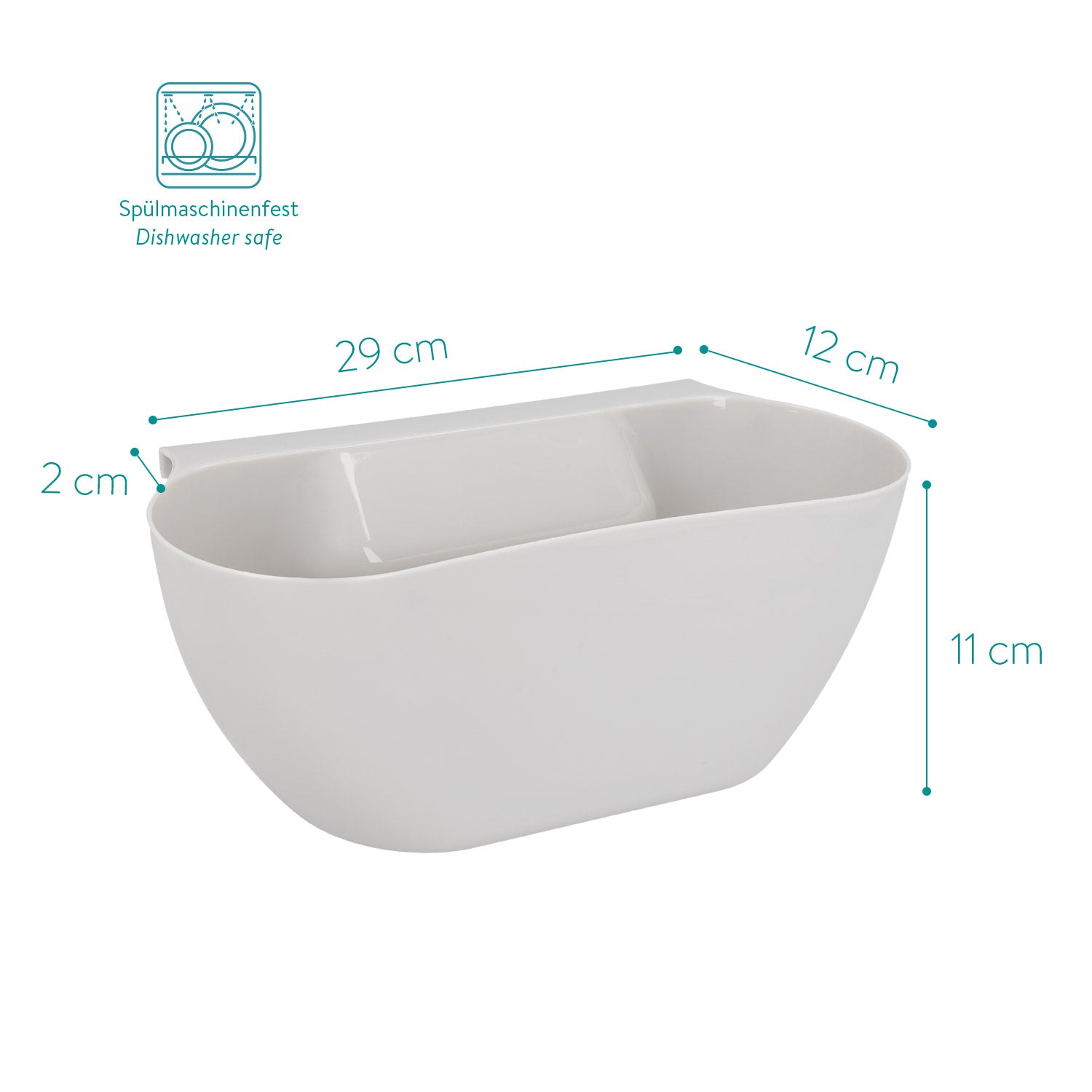 Navaris Κάδοι Οικιακών Υπολειμμάτων Κουζίνας - Σετ με 2 Κάδους - White / Grey - 46978.01