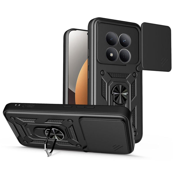Tech - Protect Xiaomi Redmi Note 15 Pro+ 5G / Poco M8 Pro - Σκληρή Θήκη με Πλαίσιο Σιλικόνης και Δαχτυλίδι Συγκράτησης - Camshield Pro - Matte Black