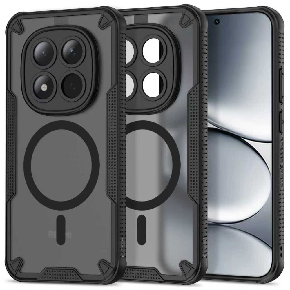 Tech - Protect Xiaomi Redmi Note 15 Pro 5G - Σκληρή Θήκη με Πλαίσιο Σιλικόνης - Rugged Shield MagSafe - Matte Black