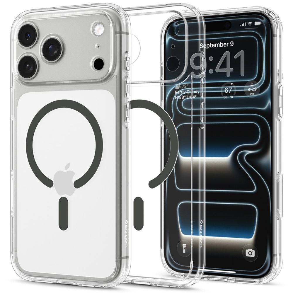 Spigen iPhone 18 Pro / iPhone 17 Pro - Σκληρή Θήκη με Πλαίσιο Σιλικόνης Και MagSafe - Ultra Hybrid Mag - Clear / Graphite