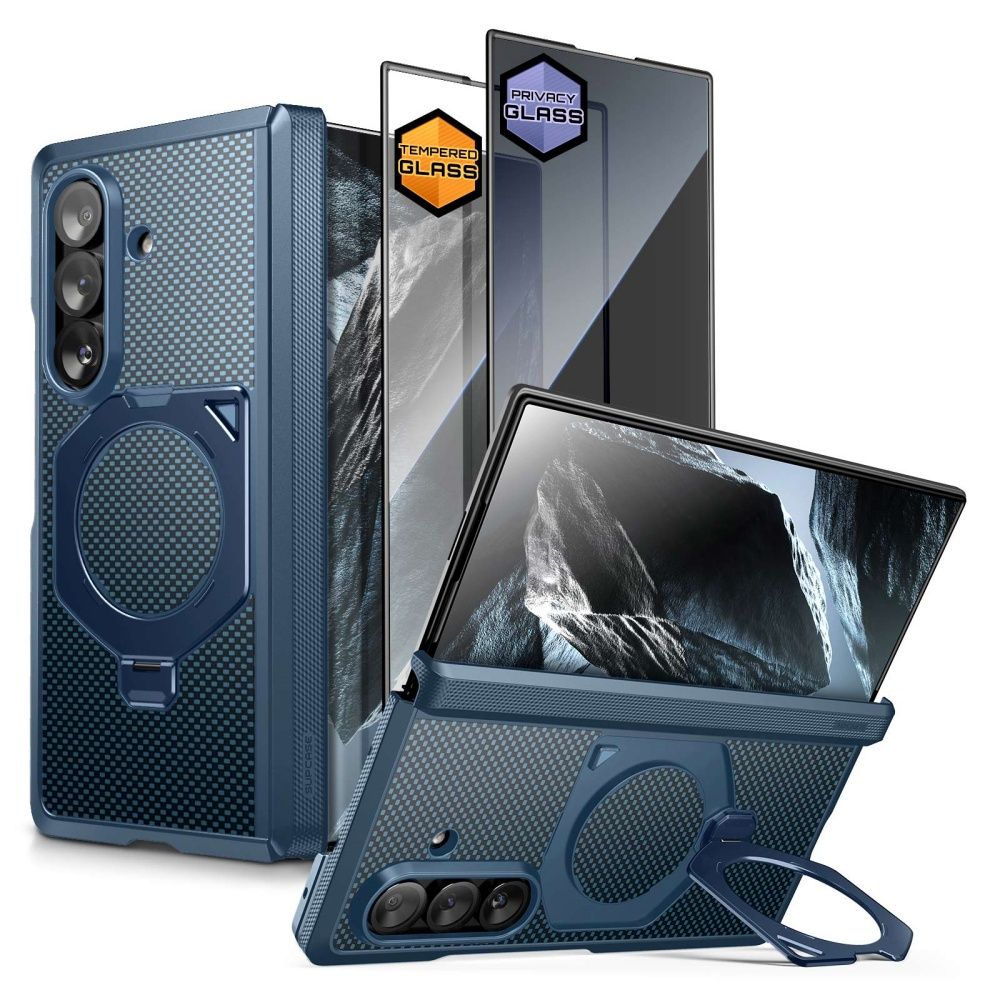 Supcase Samsung Galaxy Z Fold8 Ultra - Σκληρή Θήκη με Προστασία Οθόνης και MagSafe / Stand - UB Aero Mag Set - Aramid Blue