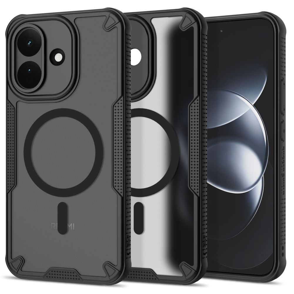 Tech-Protect Xiaomi Redmi Note 17 Pro 5G - Σκληρή Θήκη με Πλαίσιο Σιλικόνης και MagSafe - Rugged Shield MagSafe - Matte Black