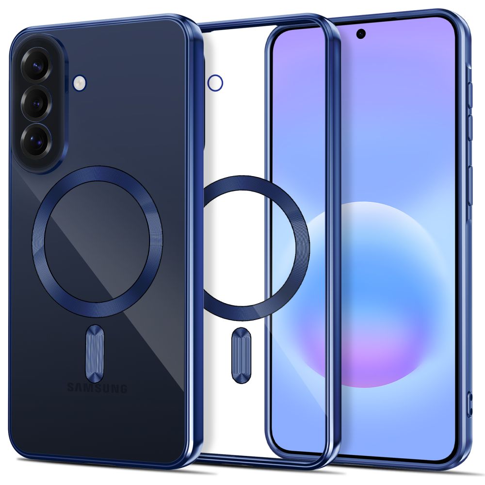 Tech-Protect Samsung Galaxy A57 5G - Θήκη Σιλικόνης TPU με MagSafe - MagFlex - Clear / Navy Blue