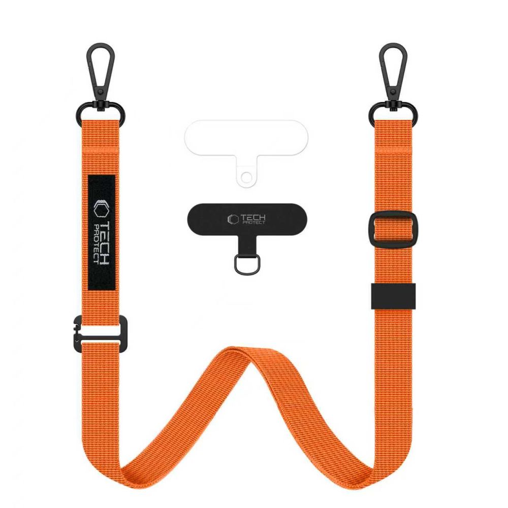 Tech-Protect Universal Λουράκι για Θήκη Κινητού - C6S Rope CrossBody Strap - Cosmic Orange