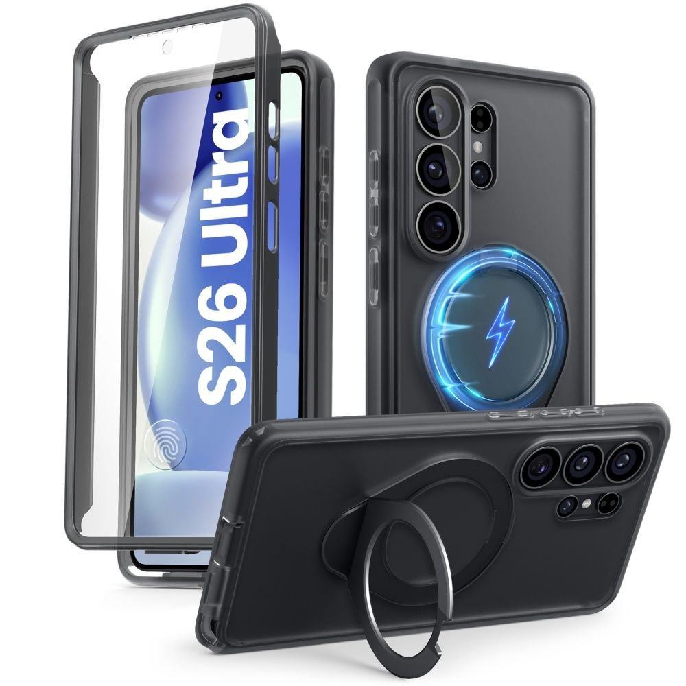 Supcase Samsung Galaxy S26 Ultra - Σκληρή Magsafe Θήκη με Προστασία Οθόνης και Stand - Cosmo Mag - Frost Black