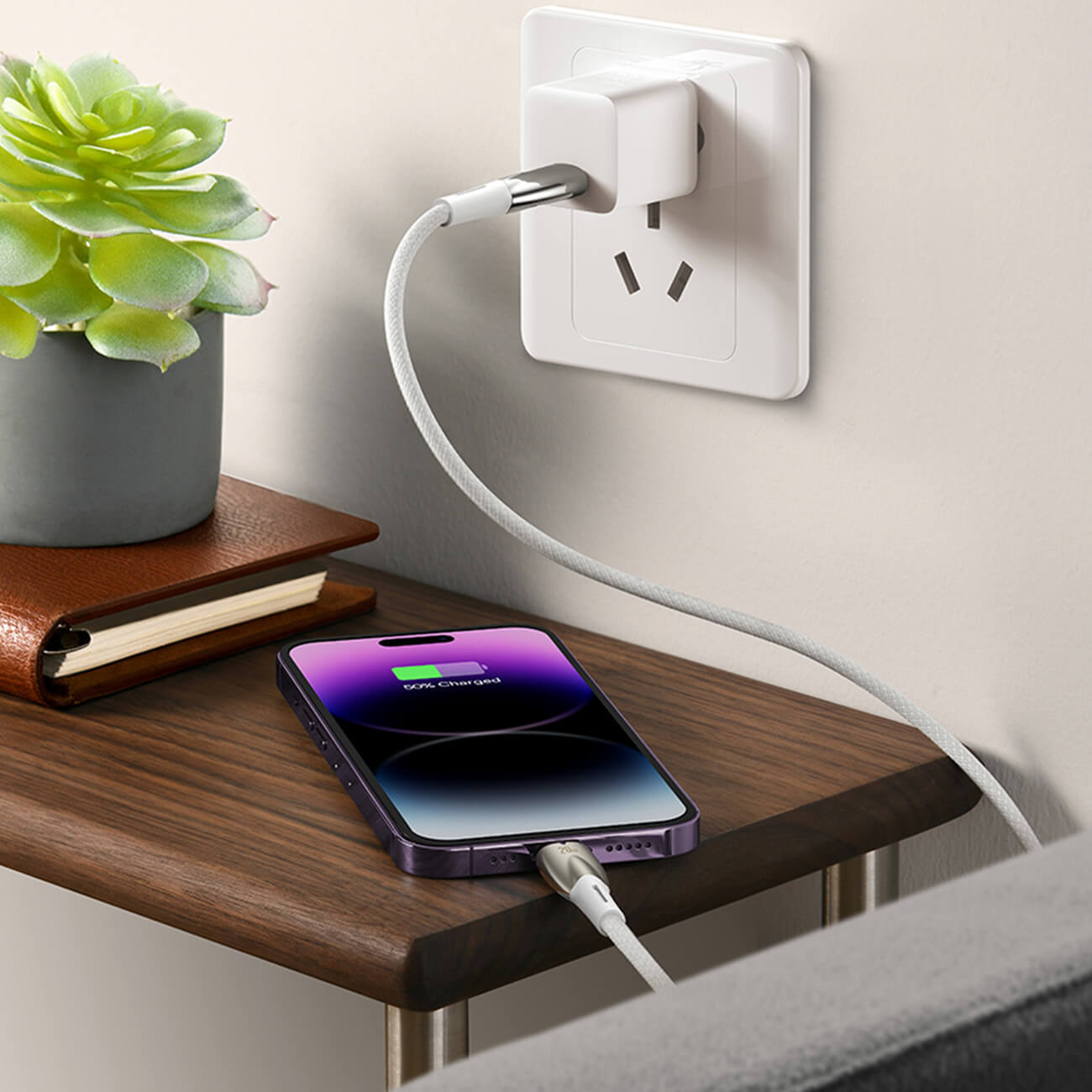 Baseus Glimmer Series PD 100W - Καλώδιο Δεδομένων και Φόρτισης Type C to USB 1M - White - CADH000402