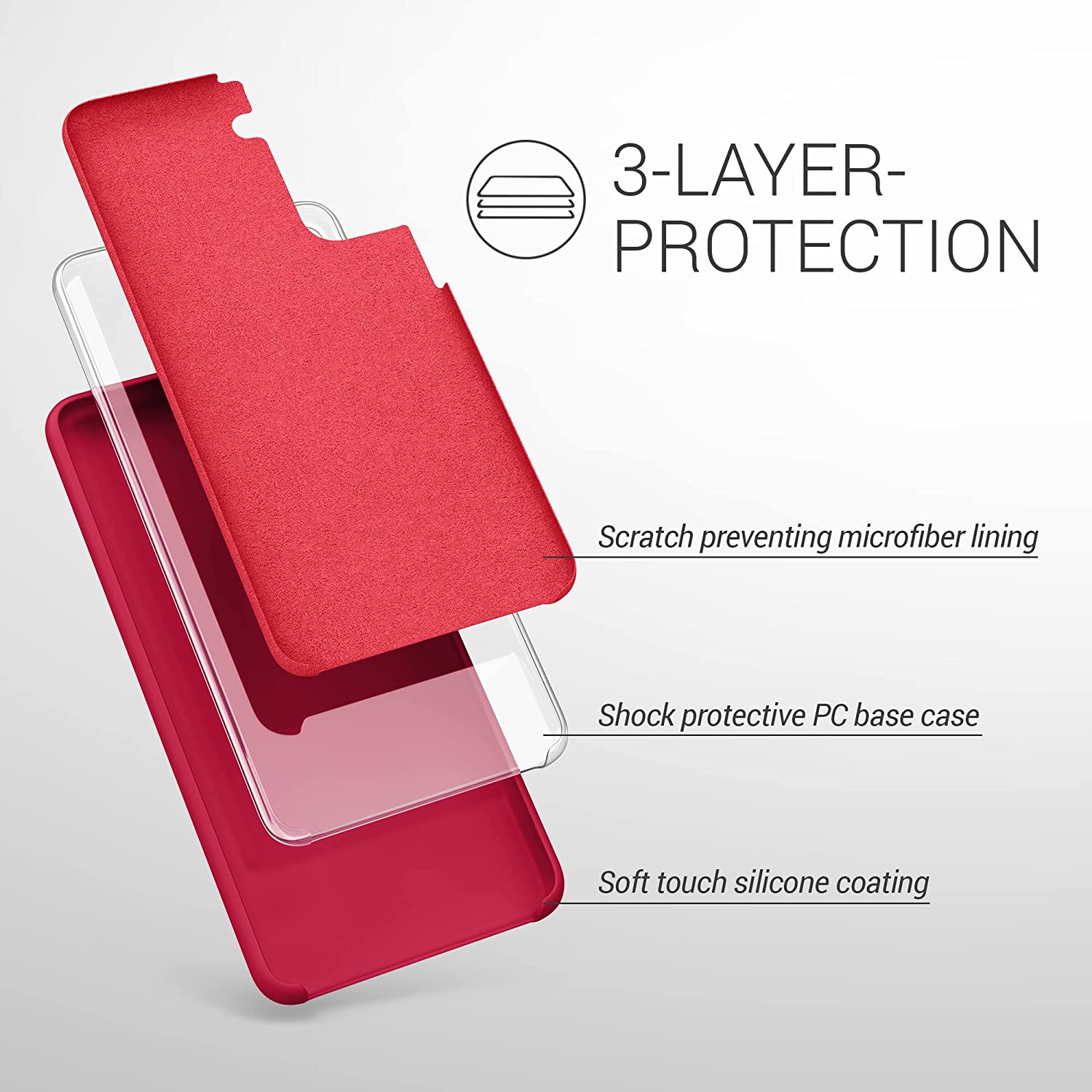 KW Samsung Galaxy S21 Θήκη Σιλικόνης Rubber TPU - Sweet Cherry - 54056.229