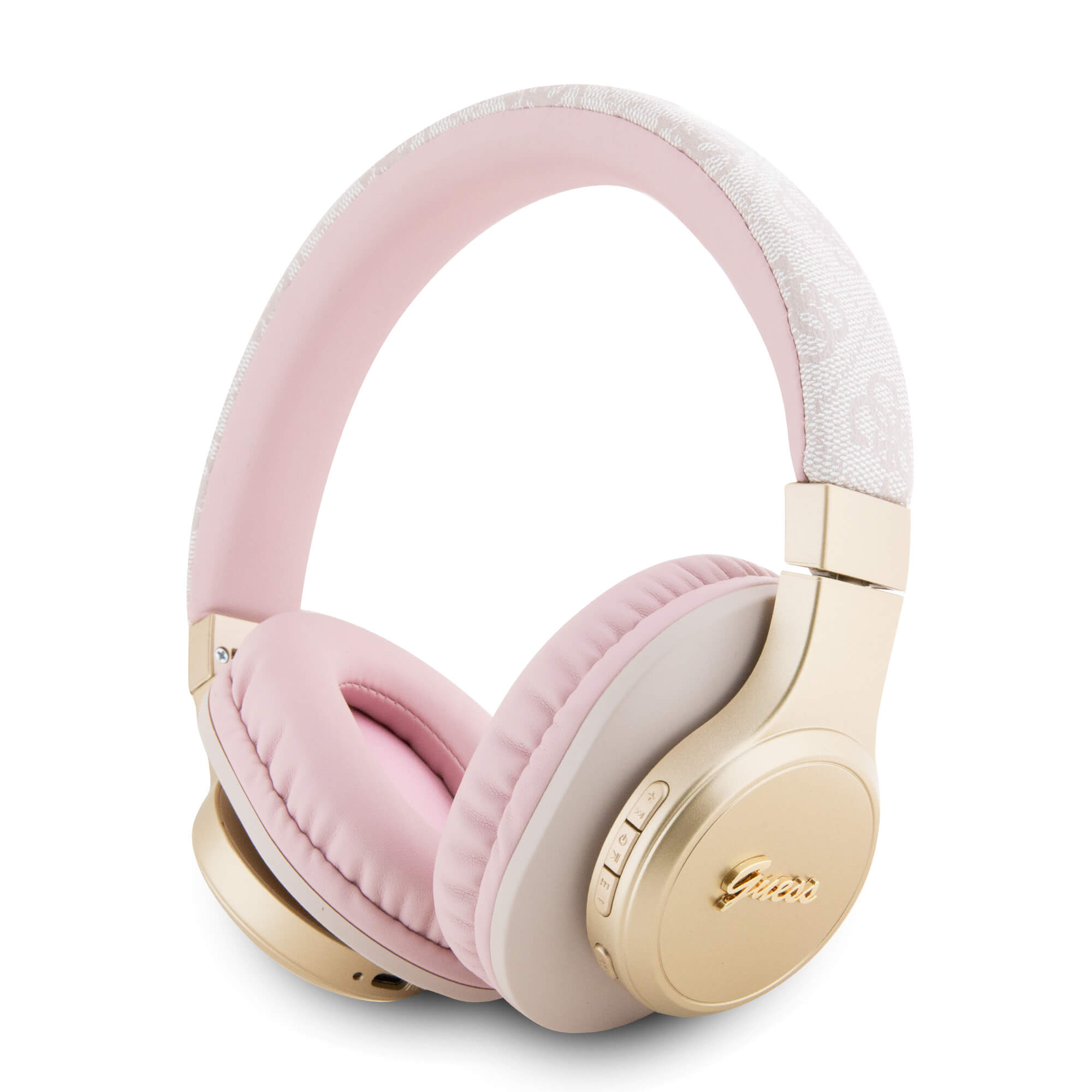 Guess Over-Ear 4G Script - Ασύρματα Bluetooth Ακουστικά - Pink