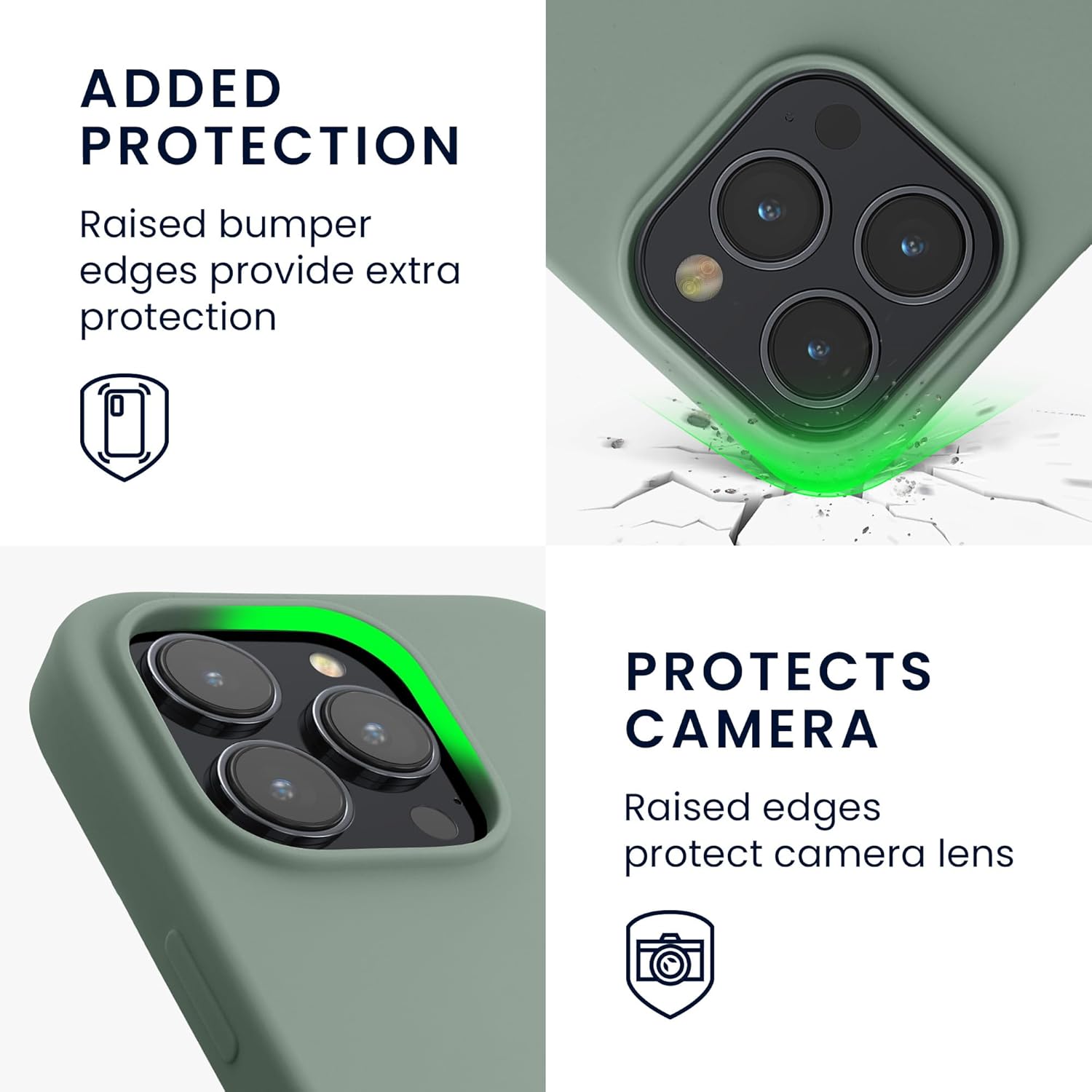 KW iPhone 15 Pro Max Θήκη Σιλικόνης Rubberized TPU - Rainwashed Green