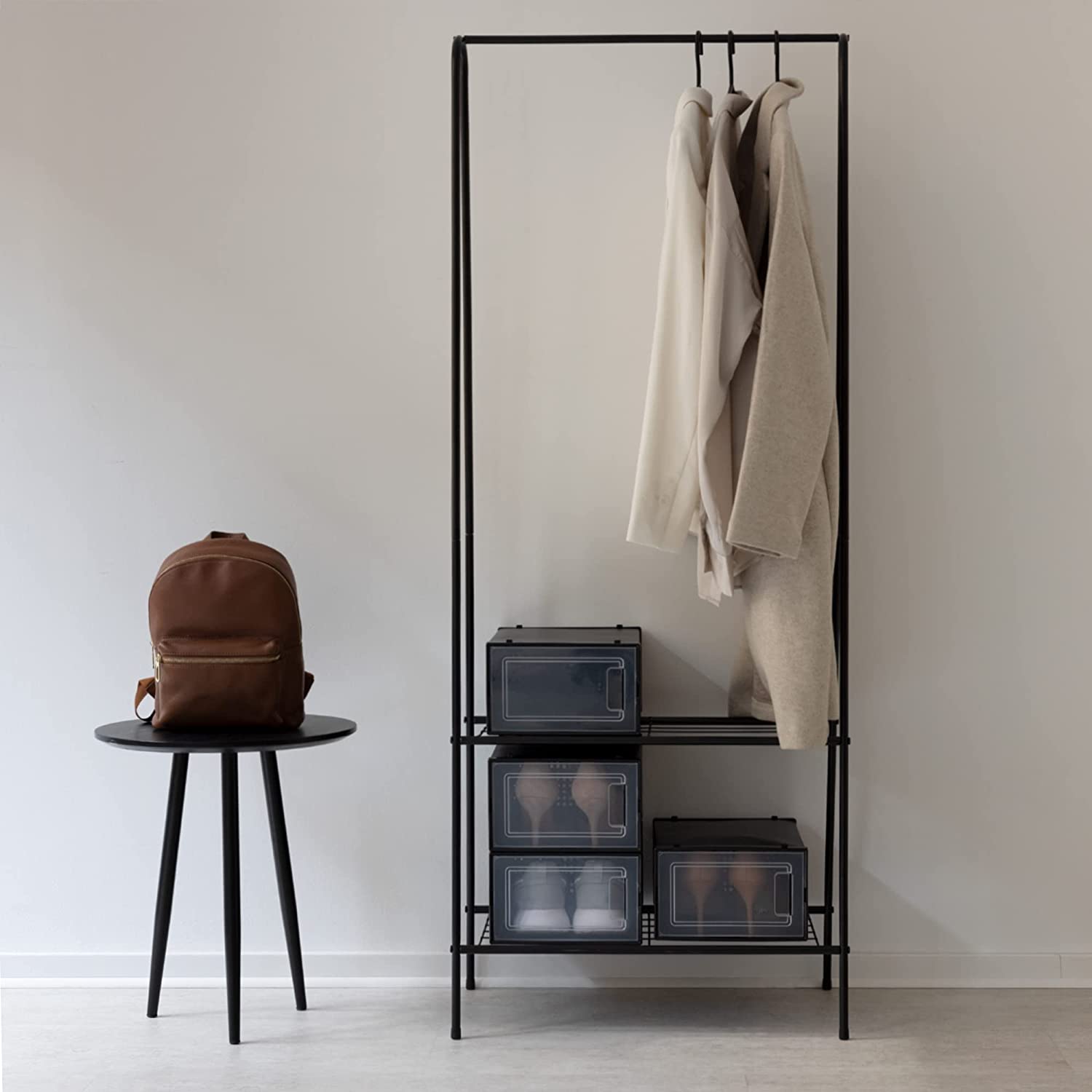 Navaris Σετ με 6 Κουτιά Αποθήκευσης Υποδημάτων - Black - 49045.06.01