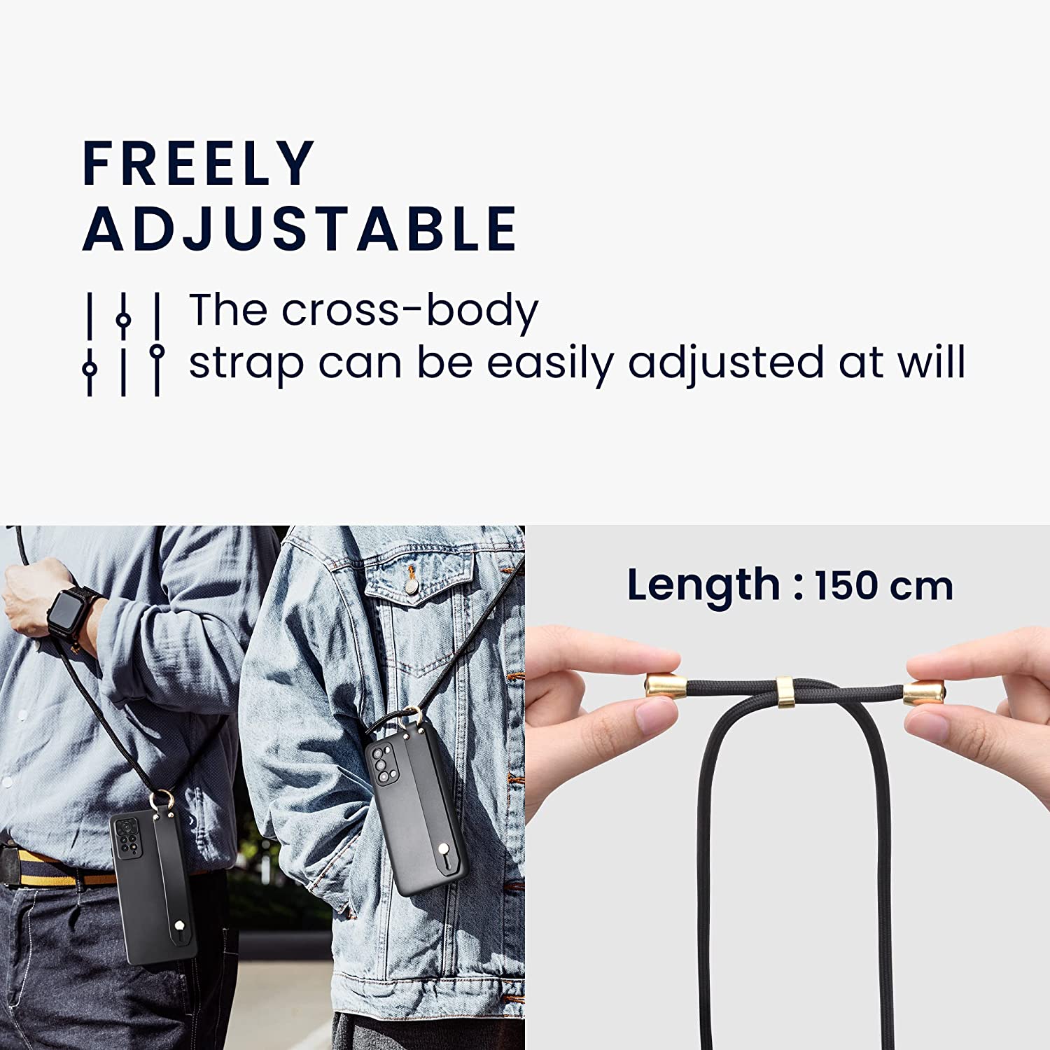 KW Xiaomi Redmi Note 11 Pro+ 5G Θήκη Σιλικόνης TPU με Λουράκι και Finger Holder - Rose Tan - 59060.193