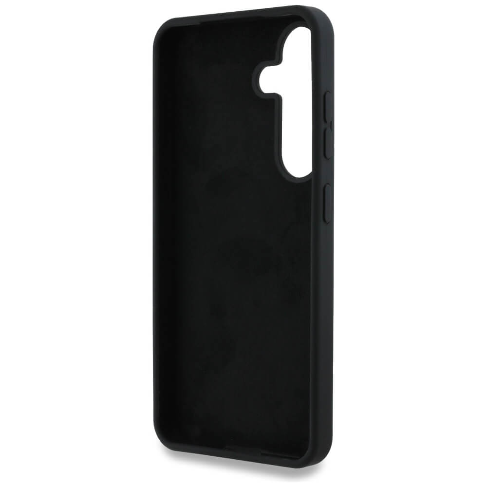 Guess Samsung Galaxy S25 Silicone Big 4G Logo Bottom Script Θήκη Σιλικόνης - Black - GUHCS25SS4SMDK
