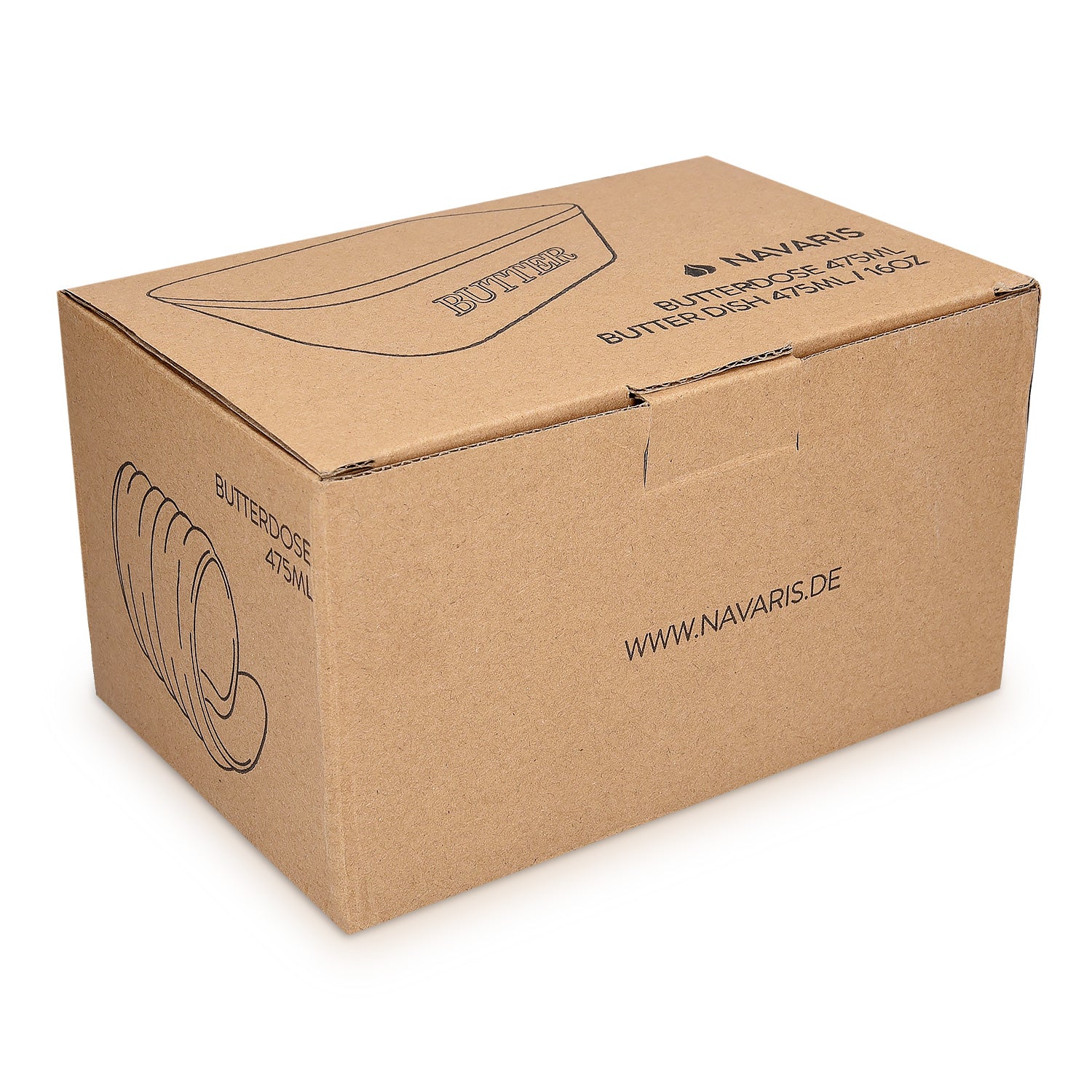 Navaris Butter Dish with Lid Δοχείο Αποθήκευσης Βουτύρου με Καπάκι - Cream / Bamboo - 49985.01