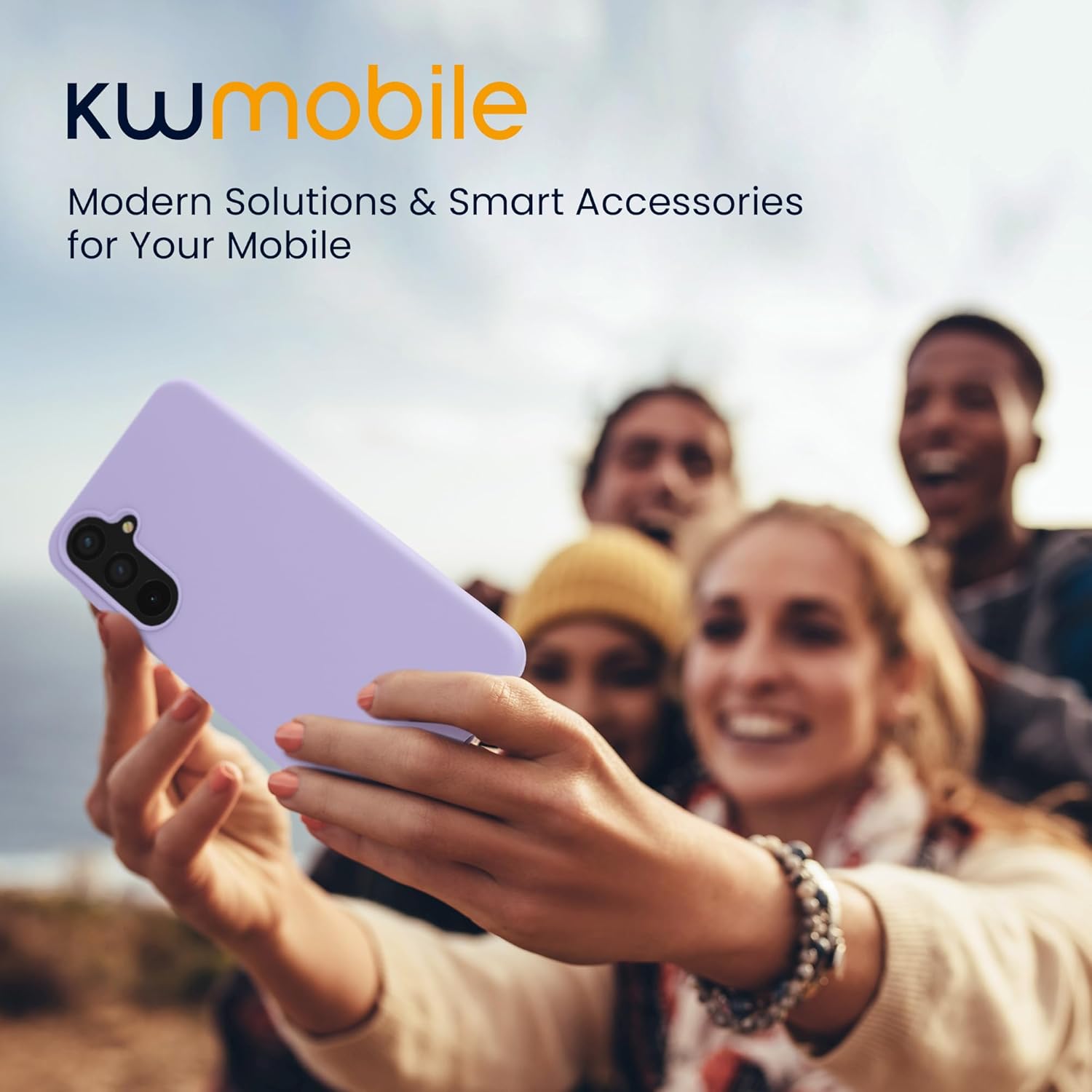 KW Samsung Galaxy A55 5G Θήκη Σιλικόνης Rubberized TPU - Lavender