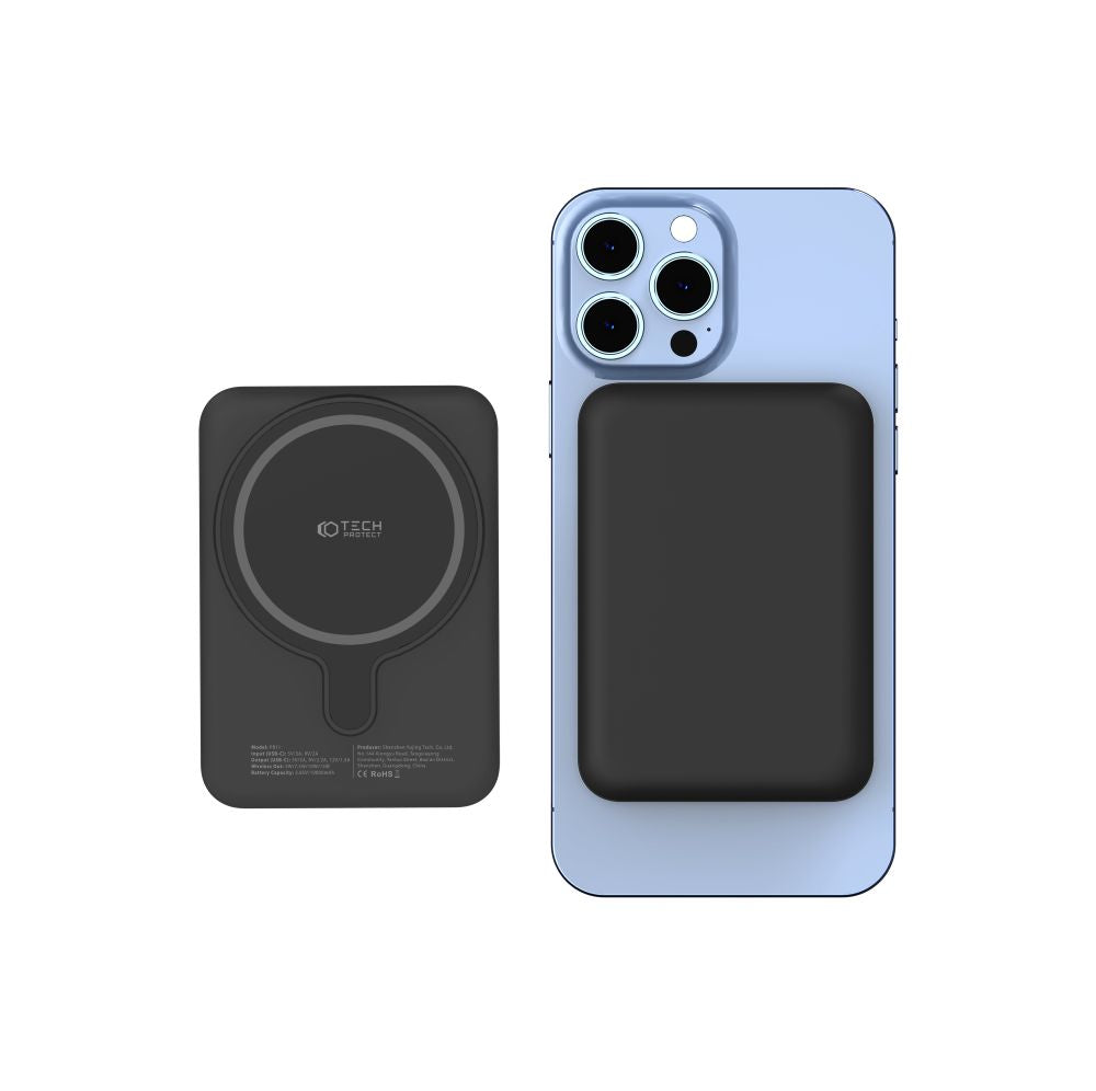 Tech-Protect PB11 Lifemag MagSafe PowerBank Μαγνητικό PowerBank Κινητού 10000 mAh - Black