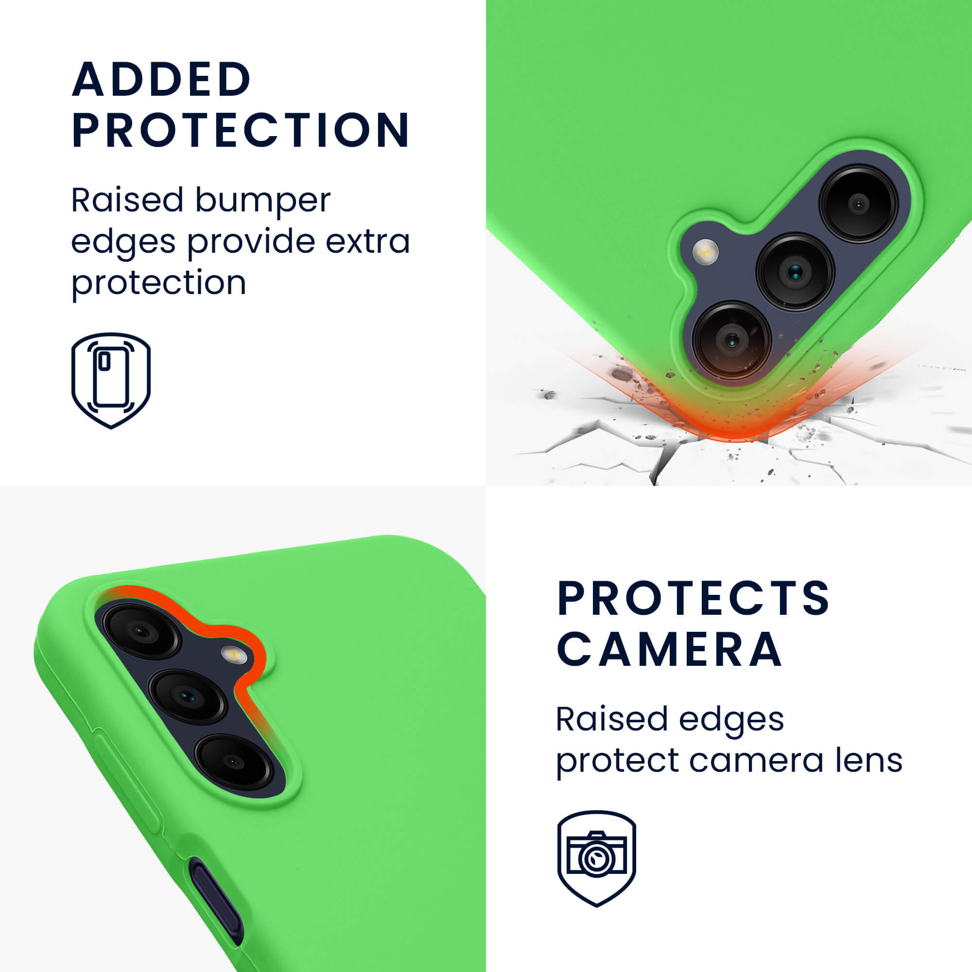 KW Samsung Galaxy A15 4G / A15 5G Θήκη Σιλικόνης Rubberized TPU - Lime Green