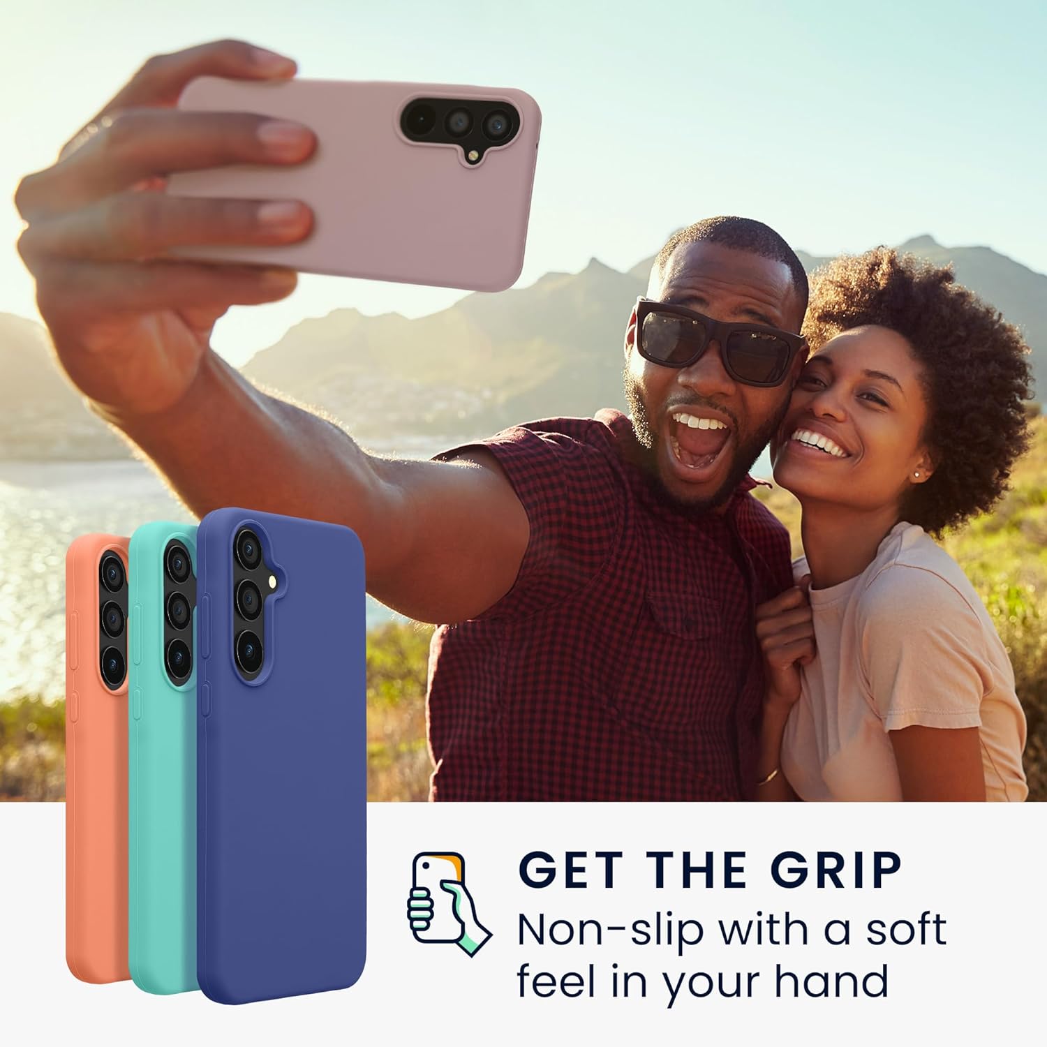 KW Samsung Galaxy A55 5G Θήκη Σιλικόνης Rubberized TPU - Nude Lilac