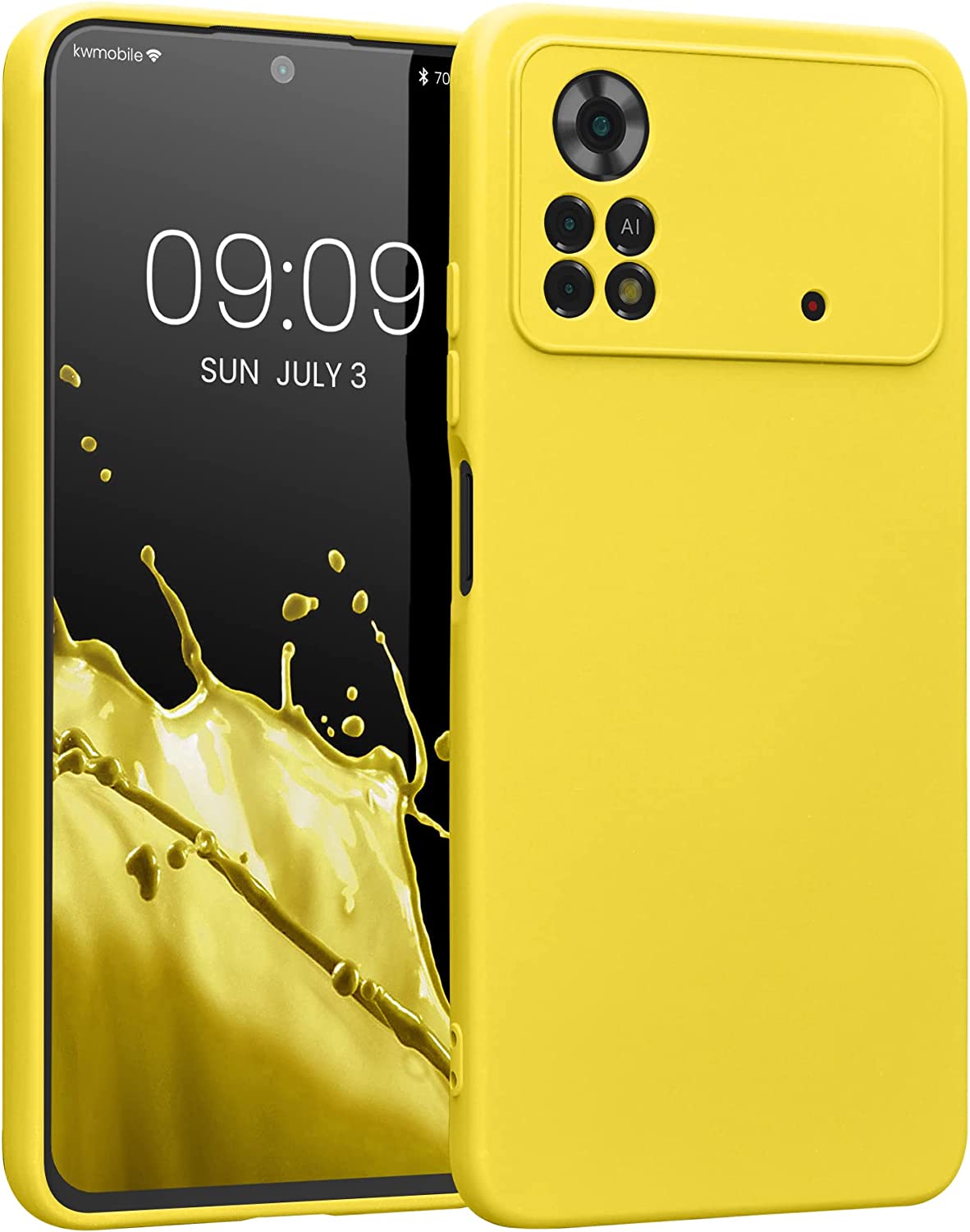 KW Xiaomi Poco X4 Pro 5G Θήκη Σιλικόνης Rubberized TPU - Radiant Yellow - 57983.165