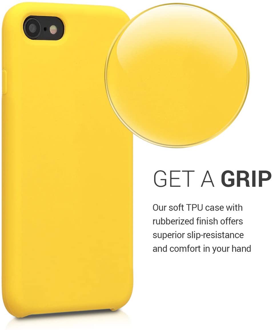 KW iPhone SE 2022 / SE 2020 / 7 / 8 Θήκη Σιλικόνης Rubber TPU - Vibrant Yellow - 40225.165