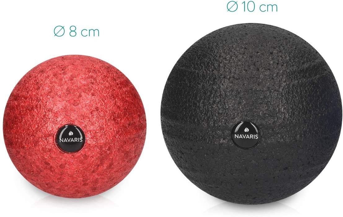 Navaris Fascia Ball Set Σετ Μπάλες Σε 2 Μεγέθη Για Μασάζ Στο Λαιμό, Στον Ώμο Και Στην Πλάτη - Red / Black - 48116.02.09