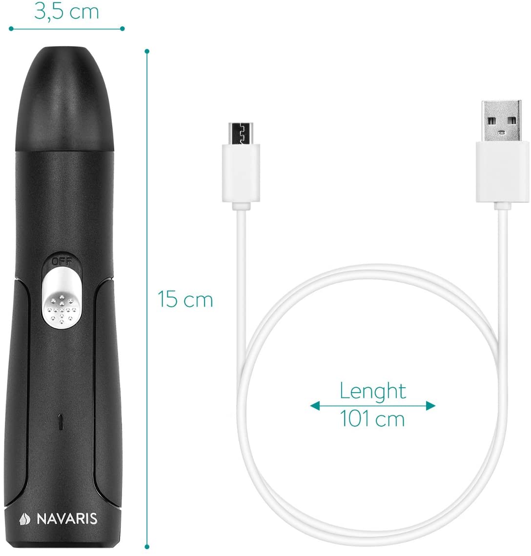 Navaris Επαναφορτιζόμενη Λίμα για Κατοικίδια - Black - 44352