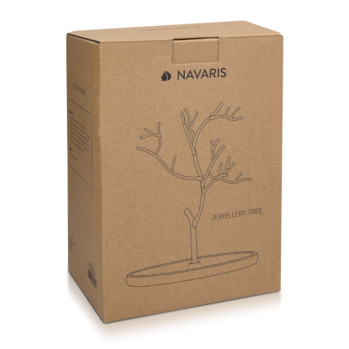 Navaris Stand Κοσμημάτων από Μέταλλο και Ξύλο - Design Tree - Rose Gold / Bronze - 45615.81