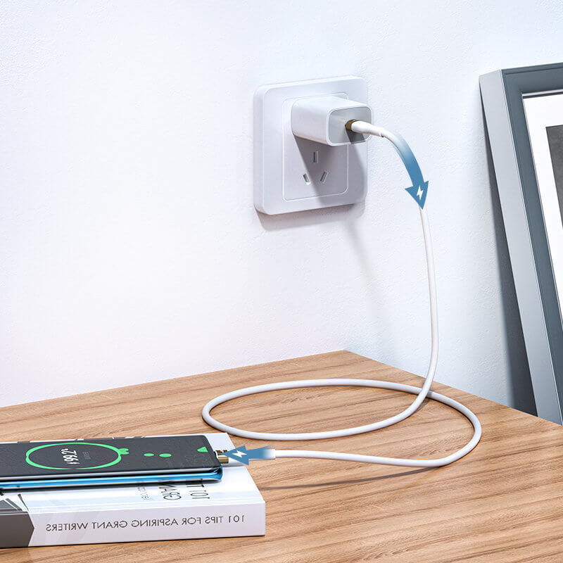 Joyroom Liquid Silicone S-1250N18-10 100W - Καλώδιο Δεδομένων και Φόρτισης Type-C to Type-C 1.2M - White