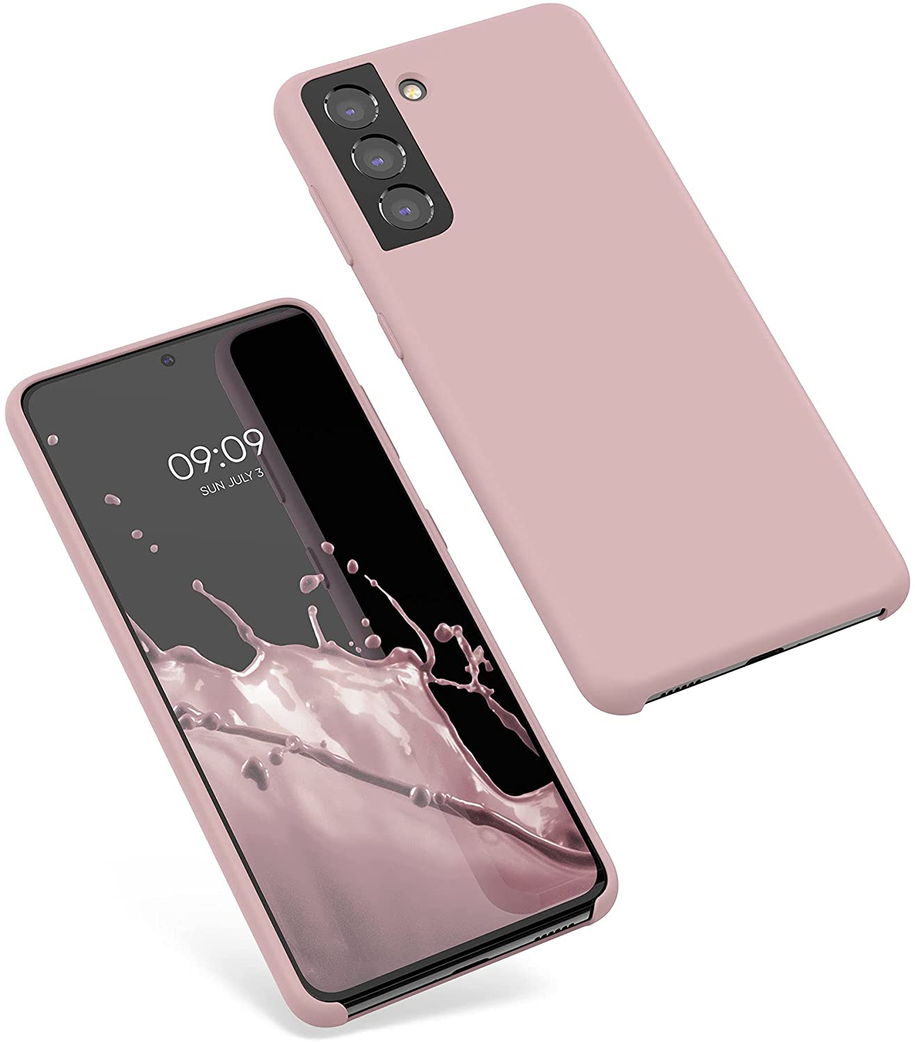 KW Samsung Galaxy S21 Θήκη Σιλικόνης Rubber TPU - Dusky Pink Matt - 54056.52