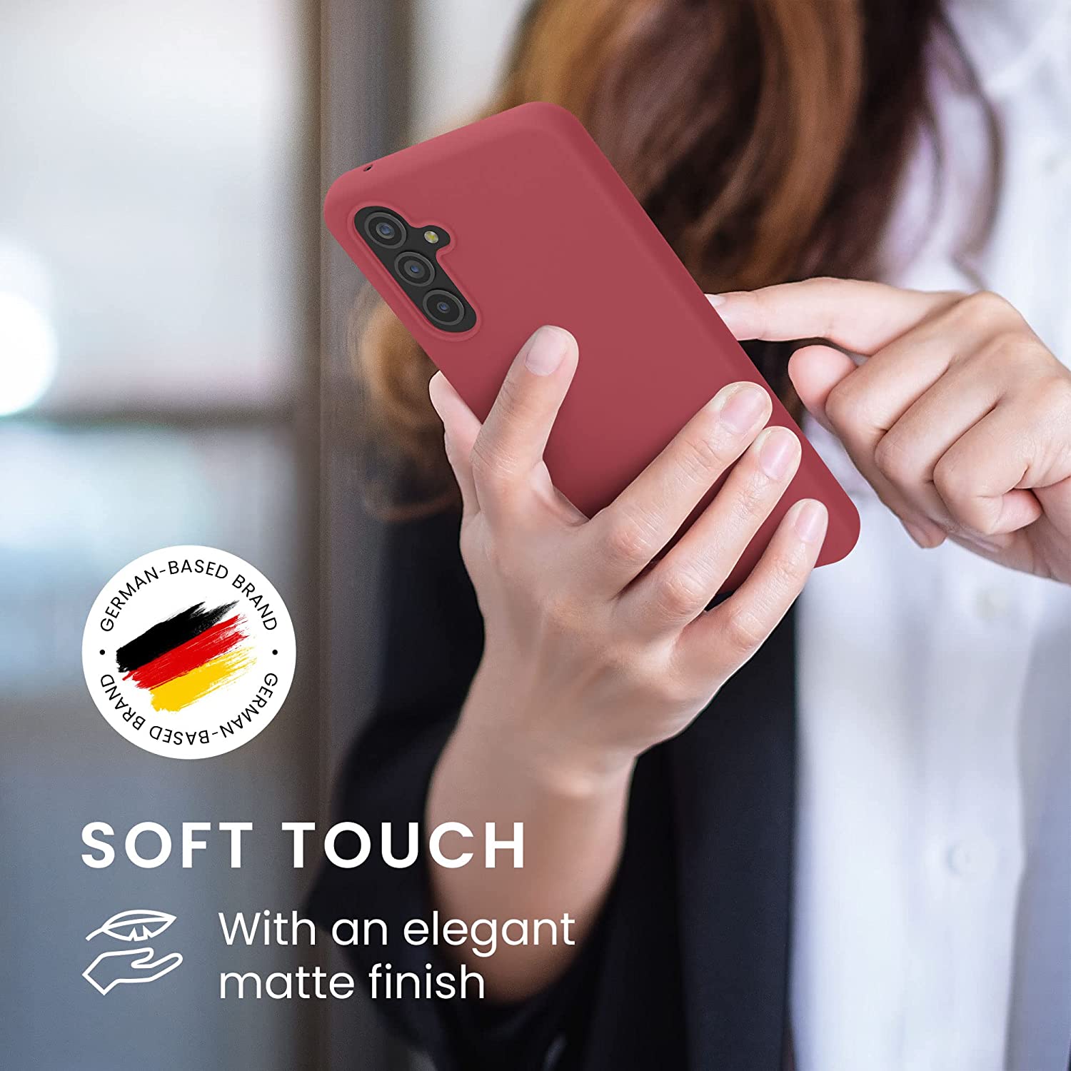 KW Samsung Galaxy A54 5G Θήκη Σιλικόνης TPU - Dark Rose - 60796.167