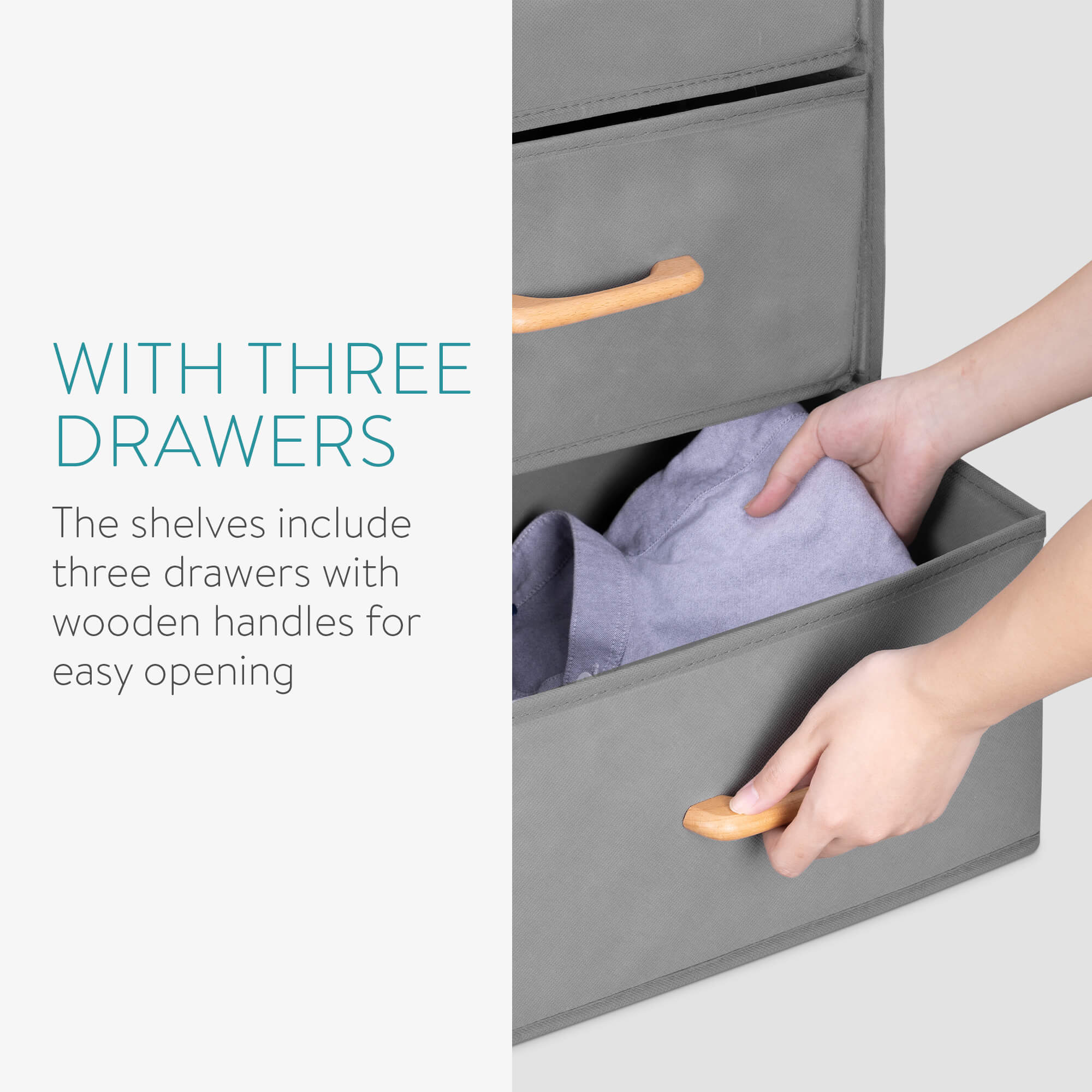 Navaris Κρεμάστρα Αποθήκευσης με 6 Διαμερίσματα - Grey - 55819.01