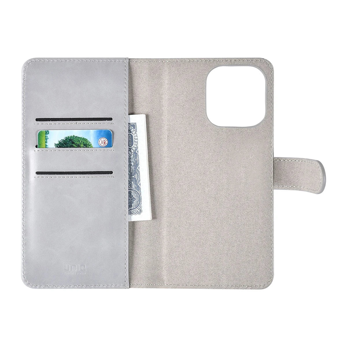 Tuniq iPhone 15 Pro Max - 2 σε 1 - Θήκη Πορτοφόλι από Δερματίνη με Αποσπώμενη Θήκη - Γκρι