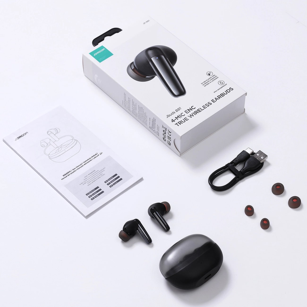 Joyroom Jbuds Series TWS Bluetooth 5.3 - Ασύρματα ακουστικά για Κλήσεις / Μουσική - Black - JR-BB1
